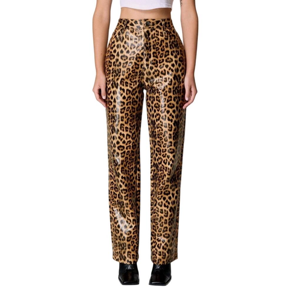 $134 Nasty Gal Leopard Pants 6 / S NWT